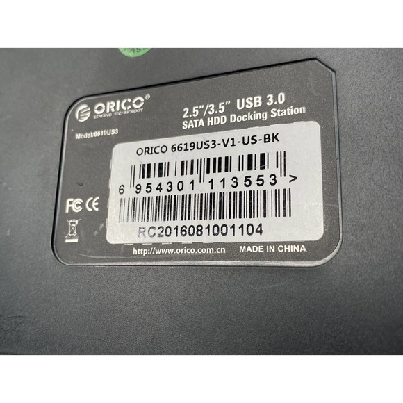 ORICO USB 3.0 SATA HDD Hard Drive & SSD Docking Station for 2.5" 3.5" - Picture 3 of 5